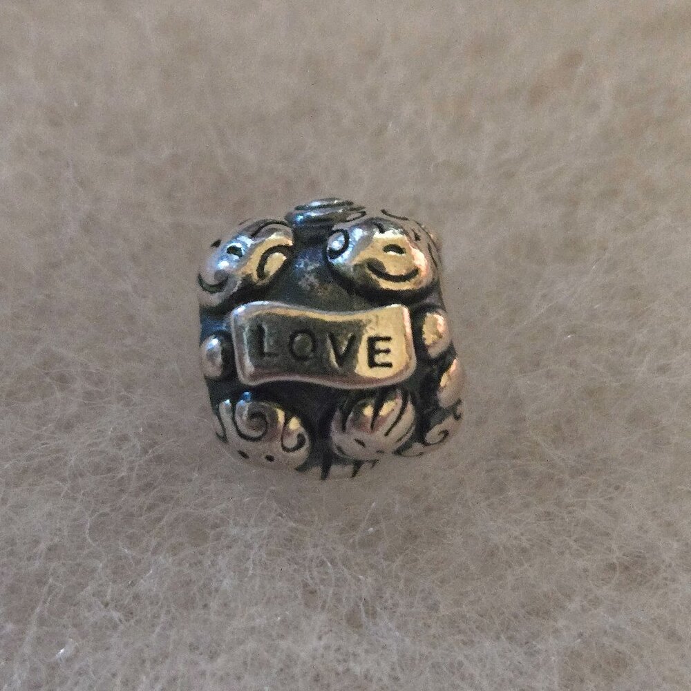 Authentic Love & Family Pandora Charm in 925 Sterling Silver